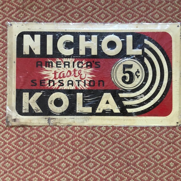 Nichol Kola tin sign